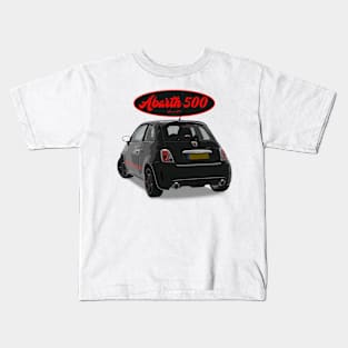 ABARTH 500 Black Red Back Kids T-Shirt